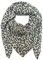 Jeamis XL Dreieck Strickschal Herz Leopard Love Frühling Schal 100% Baumwolle Made in Italy Fashion Tuch Dreieckschal Heart Stola Herbst Frühling Tuch Leo (Beige)
