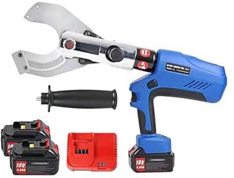 MOKLYF Coupe-câble hydraulique alimenté par Batterie, Coupe-câble à cliquet électrique 18 V, Coupe-câble en cuivre pour câble CU/Al, Outil de Coupe de Fil électrique 120KN/160KN(120c