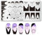 RUNRAYAY French Line Nagelstempelplatten French Tip Nagelstempelplatte Geometrische Wellenstreifen Nail Art Stamper Schablonen Druckvorlage Edelstahl