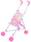 Babypuppenwagen Kinderwagen Soft Grip Griff Puppenwagen Klappende Baby Kinderwagen für Puppen mit Sicherheitsgurt Spielzeug Trep Play Geschenke für Mädchen Kinder im Alter von 3+ rot