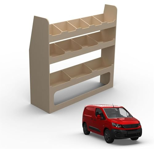 For Toyota Proace City 2020+ Plywood Racking Shelving Van Storage | Only Fits Short (L1) Wheelbase, Tool Storage for Driver Side