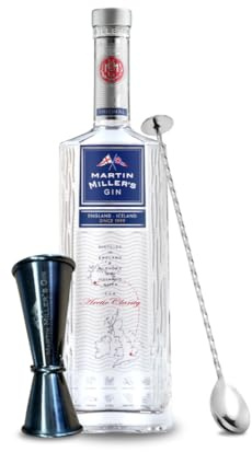 Martin Miller’s Gin Original 70cl 40% ABV Gift Set with Jigger & Bar Spoon | A Distinctive British Gin Crafted for Pure, Balanced Drinks with Exceptional Botanical Precision