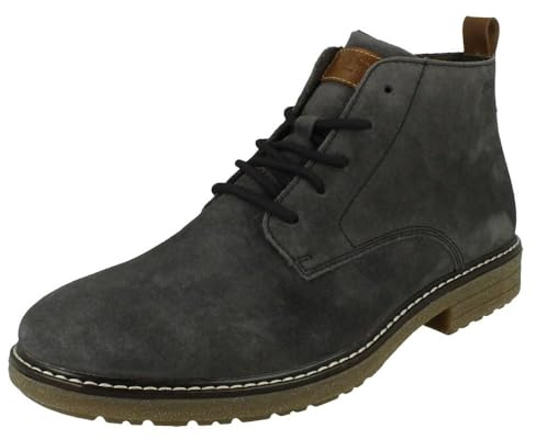 Rieker Mens Suede Leather Smart Casual Lace Up Desert Ankle Boots 33106