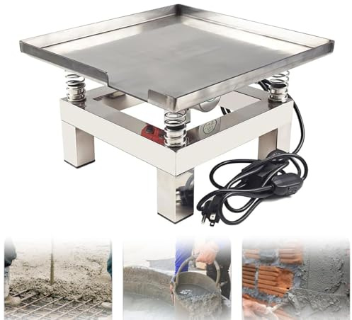 UORDBY Table vibrante électrique à Plaque vibrante pour béton, Table vibrante à Plaque vibrante 3000 TR/Min, pour Laboratoire, entrepôt, Atelier 220V-35 * 35CM