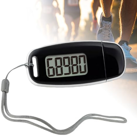 VEGOATY 3D Schrittzähler mit Clip und Gurt, USB Aufladbar Walking Schrittzähler zum Gehen, Großem DisplaySchrittzähler Ohne App und Handy,Verfolgen Sie Schritte Genauer Pedometer