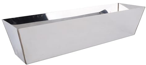 Spacnana Bac à Boue en Acier Inoxydable, Conception Haute Résistance, Facile à Nettoyer, Bol de Plâtre Multifonctionnel pour Mélanger le Mortier de Ciment, Hauteur 3,54 Pouces