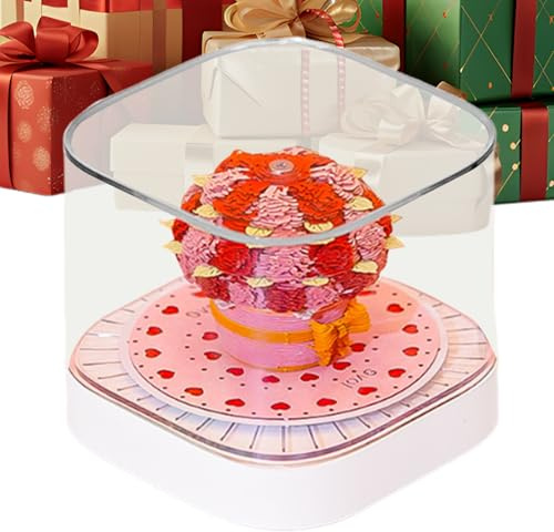 Krmoau 3D Desk Calendar 2026 | Roses Memo Block Tear-Off Calendar 3D - Paper Sculpture Desk Accessories - New Year Birthday