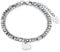 s.Oliver Armband für Damen mit Herz Anhänger, Gravierbar, Glas / Edelstahl, Länge: 16-20 cm