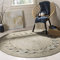 Safavieh Naturfaser Teppich für Wohnzimmer, Esszimmer, Schlafzimmer - Natural Fiber Collection, Kurzer Flor, Grau, 91 X 91 cm