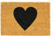 Nicola Spring Coir Door Mat - 60 x 40cm - Black Heart - Pack of 1 - Decorative Indoor Front Door Floor Mat Entry Dirt Trapper Rug Outdoor Boot Scraper Non Slip Backing Doormat