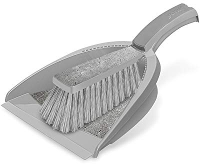 York Handfeger Und Schaufel Besen Und Kehrschaufel Set Kehrblech Kehrset Kehrgarnitur 23,8 x 33 x 10,3 cm Grau