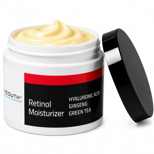 YEOUTH Retinol Creme gesicht mit Hyaluron, Retinol Feuchtigkeitscreme für Gesicht Falten, Trockene und Stumpfe Haut, Nacht Beauty Skincare 59ml