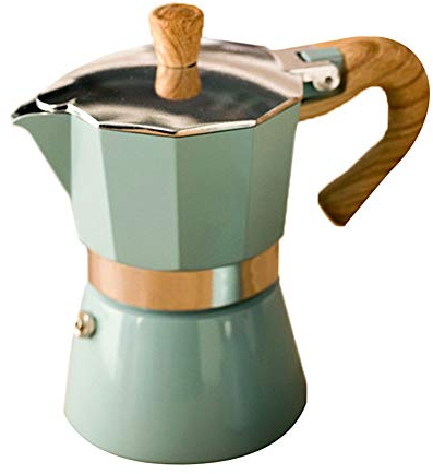 Rsoamy Máquina de café, cafetera Italiana de Filtro Moka Espresso de Aluminio (3 Tazas, 150 ml)