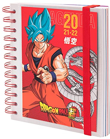 Grupo Erik Schulplaner 2021/2022 Dragon Ball - Ringbuch Kalender 2021-2022 - Terminkalender 2022 Tagesplaner, Orange