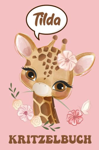 Tilda: personalisiertes Kritzelbuch Malbuch blanko A5 zum Malen, Zeichnen, Kritzeln