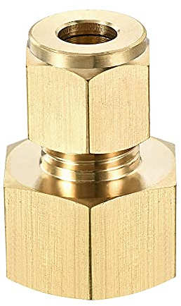 sourcing map Raccord de tube à compression G1/2 filetage femelle x 8 mm OD Adaptateur de couplage droit en laiton