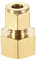 sourcing map Compression Tube Fitting G1/2 Female Thread x 8mm Tube OD Straight Coupling Adapter Brass
