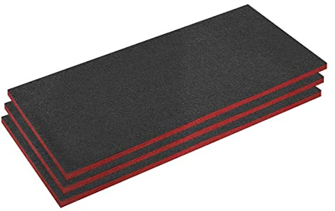 Sealey Easy Peel Shadow Foam® 30mm Red/Black - Pack of 3 - SFPK30R