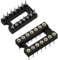 Oiyagai Lot de 30 Supports DIP 14 Broches à Trous Ronds 2,54 mm – Sockets pour CI à Souder sur PCB, Idéal Prototypage et Réparation