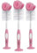 Dr. Brown's Lot de 3 éponges de Nettoyage réutilisables pour bébé avec Support à Ventouse, Brosse à récurer et Nettoyeur de tétons, Brosse à biberon Rose, Lot de 3