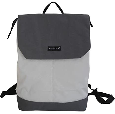 Moderner City Rucksack von Jennifer Jones - sehr geräumiger Damenrucksack Damentasche Woman's Bag (Hellgrau) - präsentiert von ZMOKA®