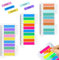 600 Pcs Sticky Tabs, Repositionable Index Tabs, Writable Page Markers Tabs with Ruler for Reading Notes, Books, Classify Files, Office Supplies(3 Pack - Morandi, Coloured, Fluorescent)
