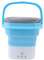 Fockety Lavadora Portátil, Mini Lavadora Portátil Plegable con Secador Giratorio y Manguera de Drenaje, Lavadora de Limpieza Profunda para RV, Apartamento, Dormitorio, Viajes, Camping (Azul Blanco)