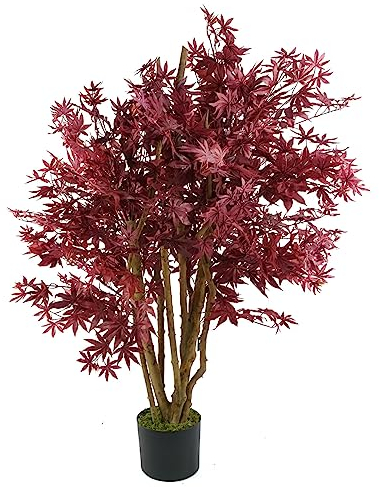 Leaf Artificial Tree-Extra Large Realistic, Wood, 120cm Red Maple