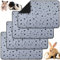Namalu 4 Stück Meerschweinchen Käfig Einlagen Haustier Urinunterlagen Saugfähig Trainingspads für Hunde Wiederverwendbar Waschbar Welpen Unterlagen rutschfest PIPI Pads Stern Muster (70 x 105 cm)