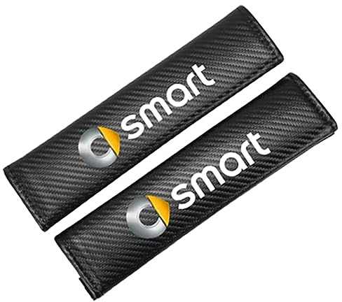 RiRaku 2 PCS Gurtpolster Auto, für Mercedes Benz SMART Fortwo 450 451 453 Forfour 454 Stoff Komfortable atmungsaktive langlebig waschbar Gurtschoner Auto-Styling-Zubehör
