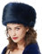 BEAUTELICATE Kunstpelz Mütze Damen Pelzmütze Winter Cossack Russische Mütze Kuschelig Fellmütze Warm für Reise Skifahren Reise Skifahren (Marineblau, Einheitsgröße)