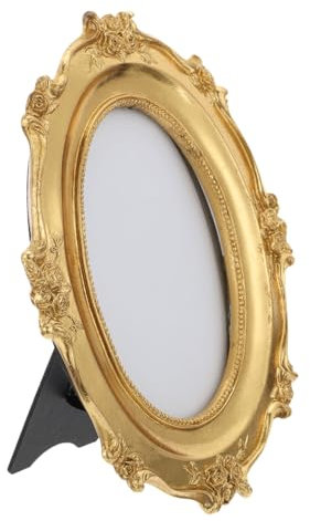Cabilock Ovaler Fotorahmen Aus Harz Antike Tabletop Rahmen Retro Oval Foto Rahmen Vintage Oval Rahmen Barock Bilderrahmen Barock Oval Rahmen Schreibtisch Glas Plakatrahmen
