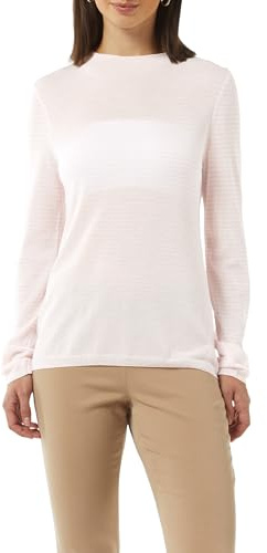 Comma Leichter Strickpullover mit angedeutetem Stehkragen