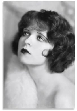 PURRCOCO Poster mit amerikanischer Filmschauspielerin, Clara Bow Poster, 4 Bilder, Wandkunst, Poster, Gemälde, Leinwand, Poster, Kunstwerke, Raumästhetik, 60 x 90 cm
