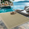 HomebyHome Outdoor-Teppich Flachgewebe Wetterfest Einfarbig Grün Küchenteppich, Balkon Terrassen Garten Wohnzimmer Teppich 160 x 230 cm