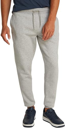 Tommy Jeans Herren Jogginghose Slim Fit Flag mit Tunnelzug, Grau (Grey Htr), S