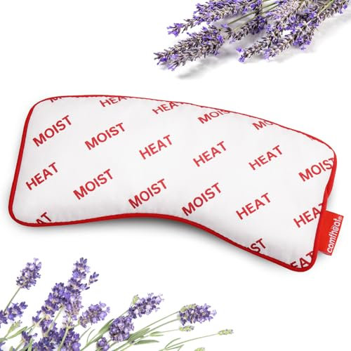 Comfheat Lavendel Gewichtete Augenkissen für Yoga, Mikrowellenfeuchte Hitze Augen Kompresse Maske mit waschbarem Bezug für Entspannung, Schlaf, Meditation, Yoga, Spa, Migräne Relief