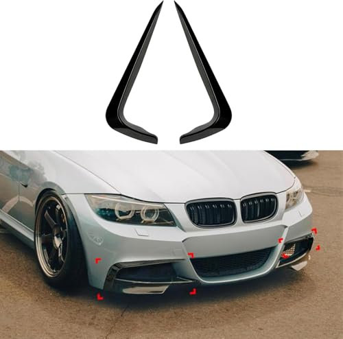 Diffusor Protector Guard für BMW E90 E91 2009–2012 LCI M Sport, Frontlippe Spoiler Frontstoßstangen Lippenkörper Ersatz Frontstoßstange Lippe Splitter Trim,A