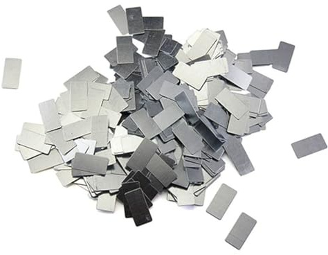 RAMBEX 100 Stück Ultradünnes Verzinktes Eisenblech, 0,3 Mm 0,5 1,0 Mm Dickes, Rostfreies Eisenblech, Rechteckiges Kleines Eisenblech Zur Verwendung Mit Magneten(20x10x0.5mm)