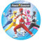 Dekora, Power Rangers Edible Cake Topper, Decoration for Childrens Birthday Cake, Icing Cake Topper, Round Wafer Disc 20 CM