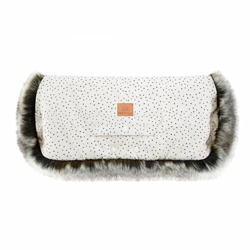 MayLily - Winter-Kinderwagen Hand Muff - Kinderwagen Handwärmer - Handschuhe - Handmuff - Kinderwagenmuff Atmungsaktiv - Wasserfest - Winddicht - Universalgröße - (Stones Beige)