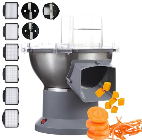 Commercial Vegetable Chopper Electric Food Cutting Machine 6Blades Multifunctional Slicer for Onion Garlic Carrot Potato Fruit - Kitchen Gadgets & Tools
