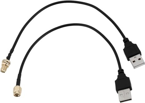 EMSea 2 Pezzi SMA Maschio/femmina A Connettore Cavo Coassiale USB RG174 Connettore Adattatore Lunghezza 20cm Per Apparecchiature Elettroniche Di Debug Trasmissione Segnale Apparecchiature Wireless