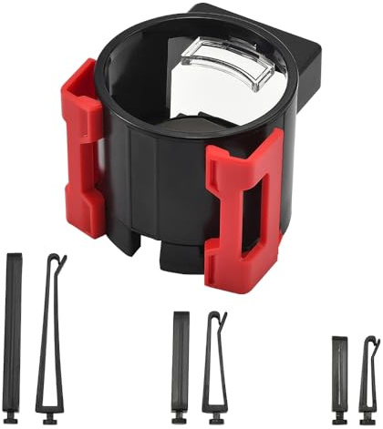 JSCARLIFE Cup Holder for Car, Cup Holder Expander for Car Air Vents Suitable for Cars and Trucks with Horizontal,Universal Drink Vehicle Cup Holders For Coffee Mugs Water Bottles (Red)