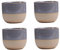Ceramic Mug 4pcs Ceramic Coffee Cup 150ml Flat White Cup Espresso Cups Small Coffee Cup Set of 4 for Tea, Iced Tea, Whiskey Espresso Machine