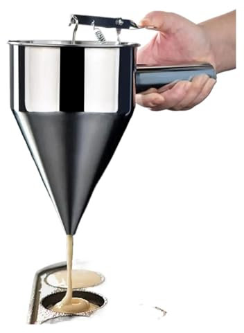 hip flask funnel Kitchen Funnel 600ml/1200ml Kitchen Funnel Large Capacity Metal Funnel Detachable Cone-shaped Stainless Steel Funnel Dispenser for Bakery(C)