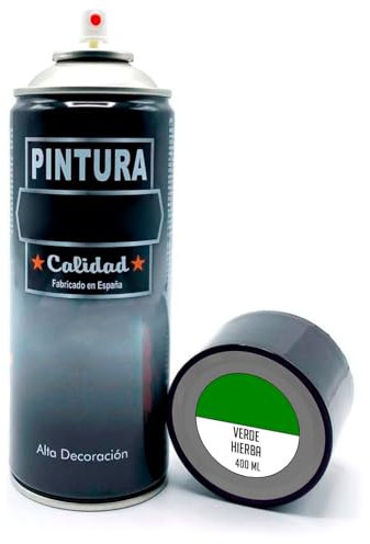 AC - Bote de Pintura en Spray - Fabricado en España - Ideal para cualquier superficie, Madera, Metal, Cartón, Piedra o Cerámica - Capacidad de 400 ML - Color Verde Hierba