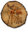 DRO Design Rehe - Größe 45cm - Rustikales Wandbild im Vintage Look – Holzoptik Wanddeko mit Motiv für Wohnzimmer und Flur – Geschenkidee für Tierliebhaber, Wandgemälde