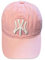 BLUECHOLON Berretto da bambino con ricamo NY a 6 pannelli con chiusura regolabile. con fori di ventilazione ricamati. Cappellino per bambini, ragazze e ragazzi Tra 4 e 13 anni, rosa chiaro, 30