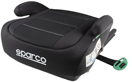 Sparco Alzador Infantil Coche ISOFIX R129/03 | 125-150 cm (6-12 Años) | Elevador sin Respaldo | Acolchado Ergonómico, Lavable y Transpirable | Mayor Estabilidad y Protección Lateral